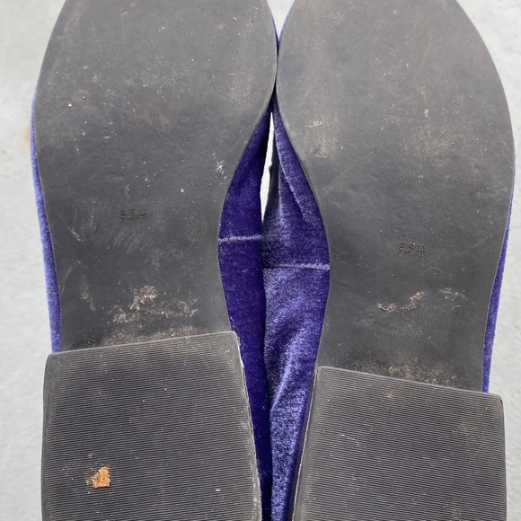 Jack Rogers Purple Velvet Flats with Corgi Embroidery size 9.5 - Picture 7 of 8